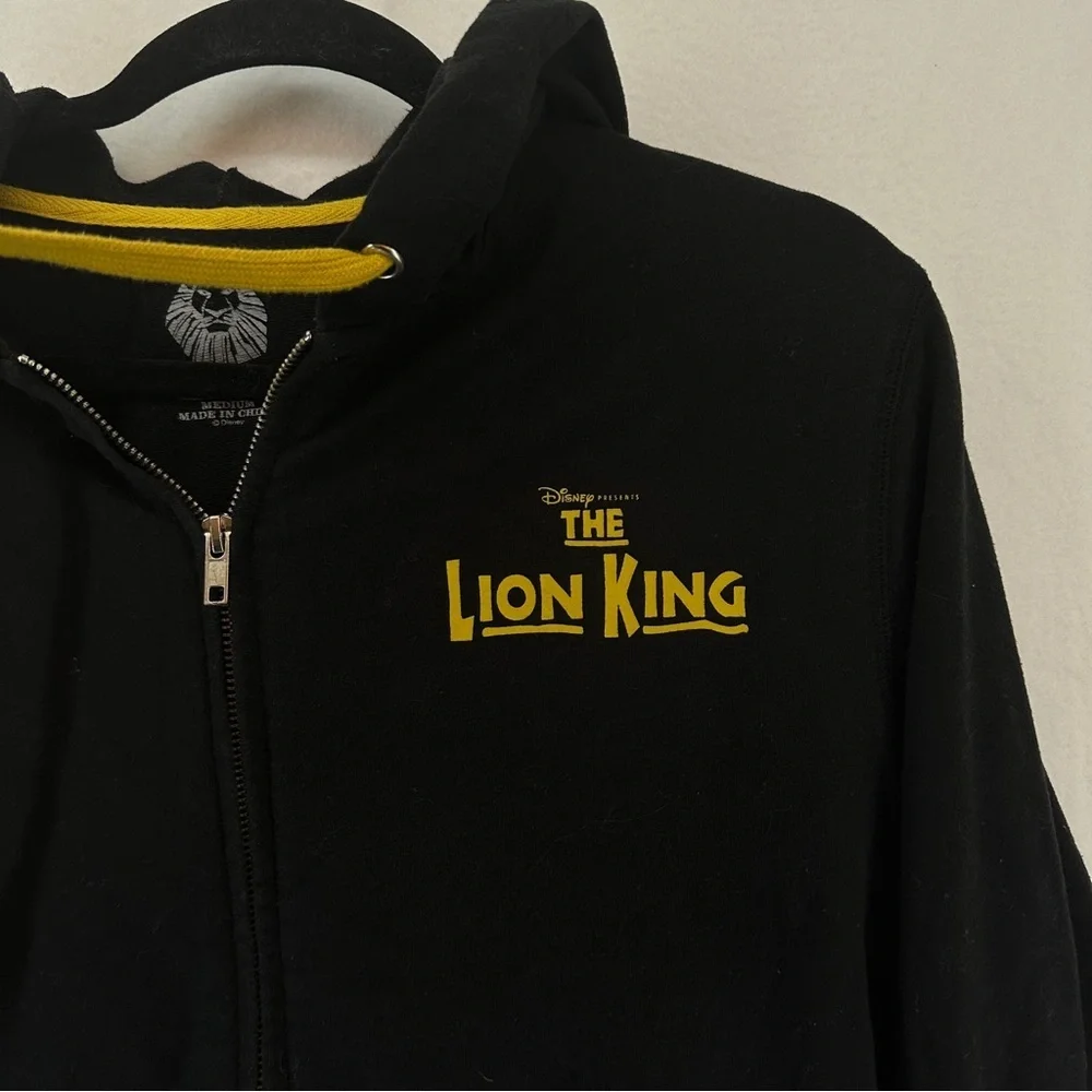 LION KING THE BROADWAY MUSICAL ROAR ZIP HOODIE SIZE‎ M BLACK